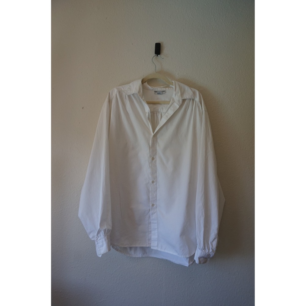 Bachrach Poet Blouse Vintage Romantic Oversized Regencycore Cotton White Large